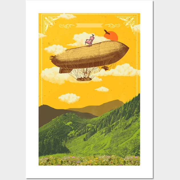 ADVENTURE BLIMP Wall Art by Showdeer